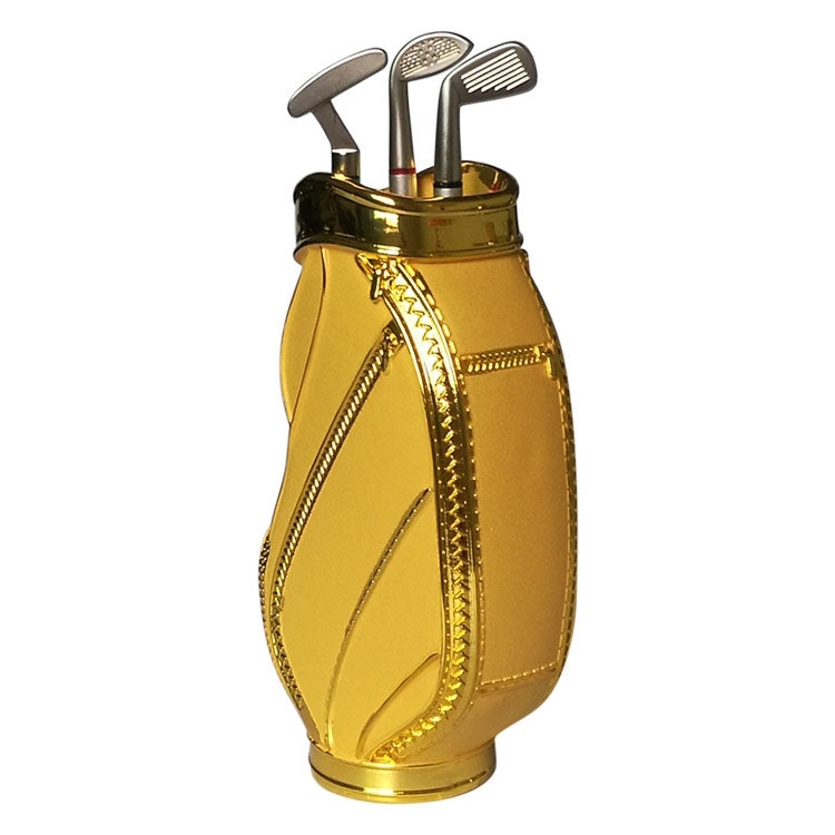 Business Office Creative Craft Gift Golf Bag Shape Pen Cylinder Pen Container,Size:16x10x6cm