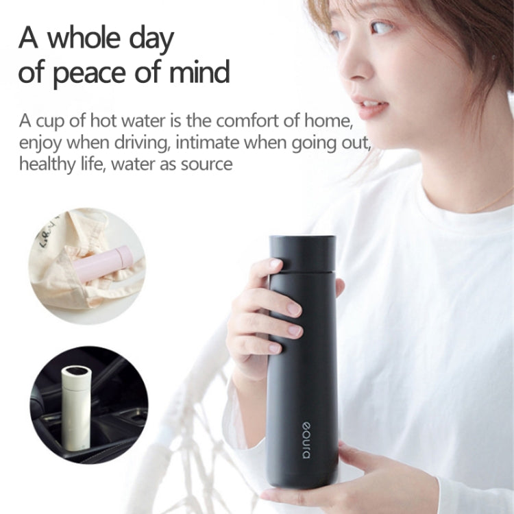 EQURA 380ml One-carat Intelligent LCD Display USB Wireless Charging Temperature Warming Handy Cup