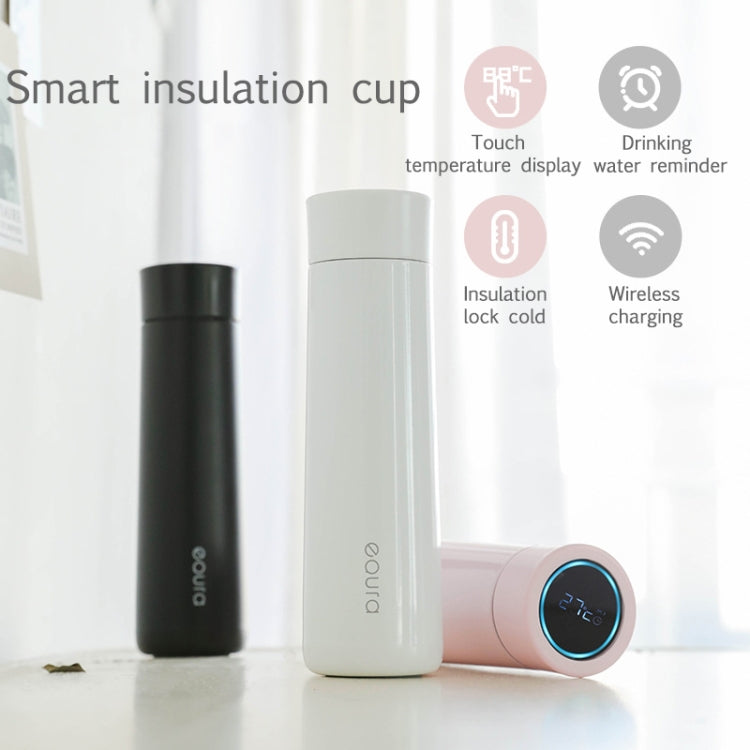 EQURA 380ml One-carat Intelligent LCD Display USB Wireless Charging Temperature Warming Handy Cup