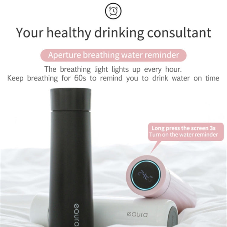 EQURA 380ml One-carat Intelligent LCD Display USB Wireless Charging Temperature Warming Handy Cup