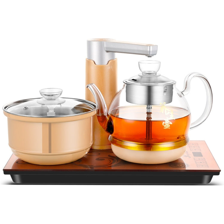 Automatic Add Water Full Intelligent Electric Stainless Steel Kettle Steam Boiled Tea Stove Set(Gold)