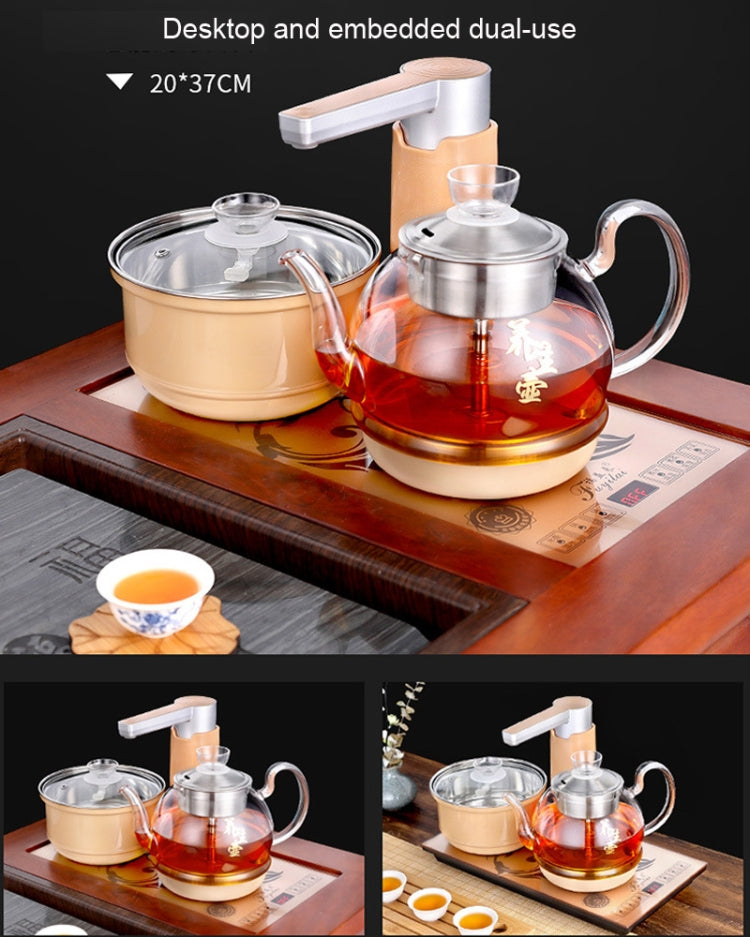 Automatic Add Water Full Intelligent Electric Stainless Steel Kettle Steam Boiled Tea Stove Set(Gold)