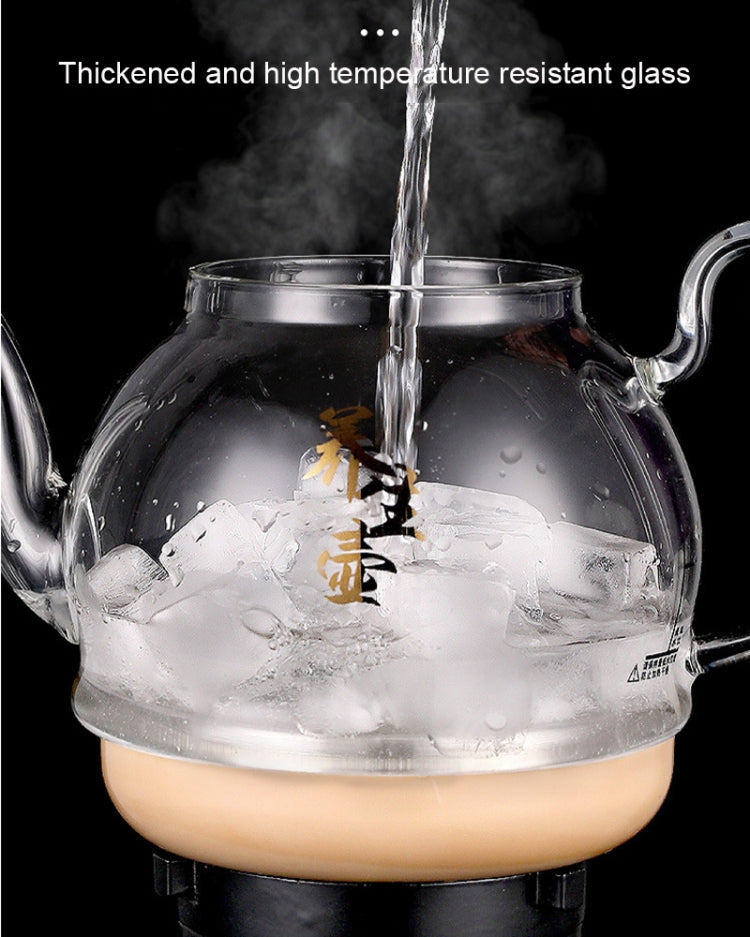 Automatic Add Water Full Intelligent Electric Glass Kettle Steam Boiled Tea Stove Set(Gold)