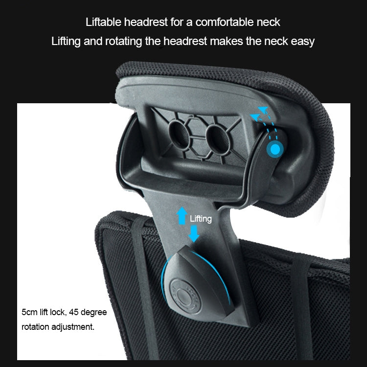 RC-10-1 Computer Chair Office Chair Home Esports Net Cloth Lifted Rotated Recliner Chair with Steel Feet
