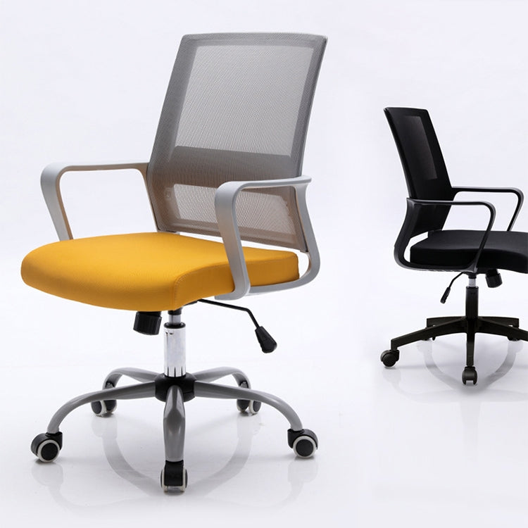 TO-329 Computer Chair Office Chair Home Back Chair Comfortable Simple Desk Chair Black Frame Sliding Wheelchair (Black)
