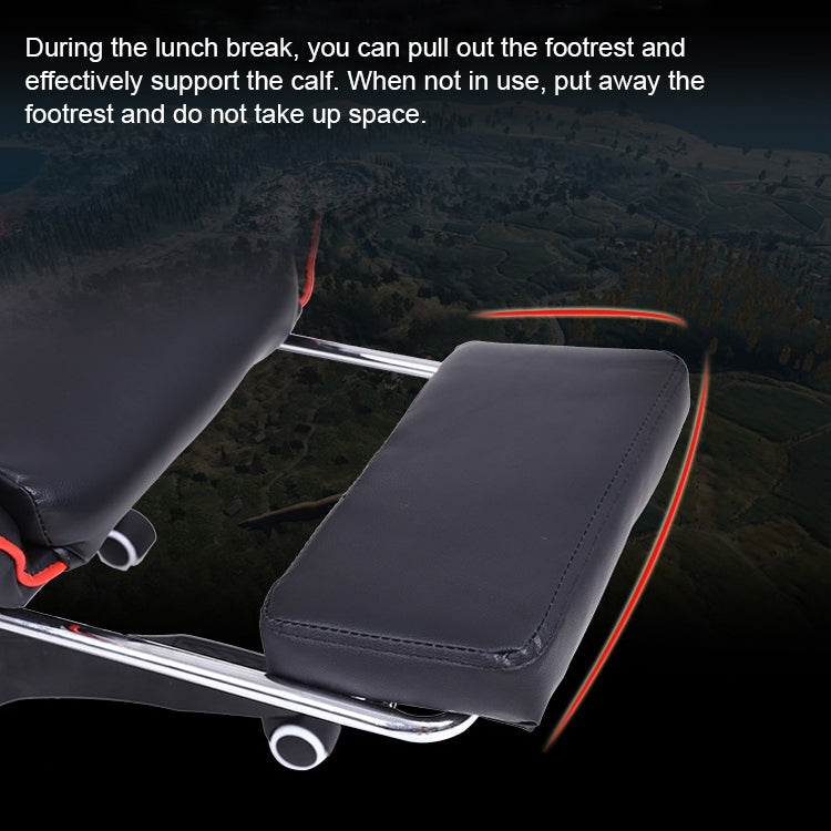 Computer Office Chair Home Gaming Chair Lifted Rotating Lounge Chair with Footrest / Aluminum Alloy Feet