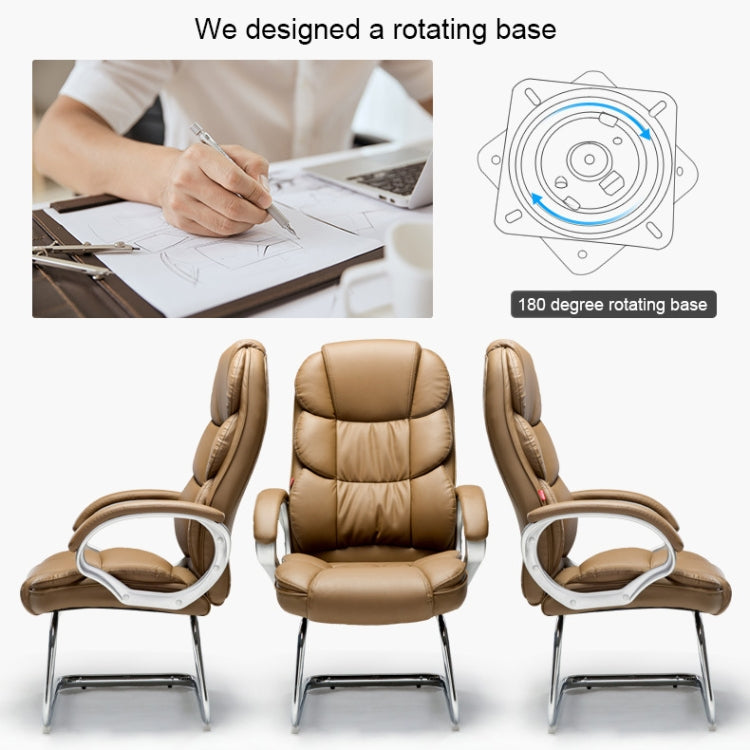 TO-615-Z Office Bow Rotating Computer Chair Home Armchair Desk Chair (Khaki)