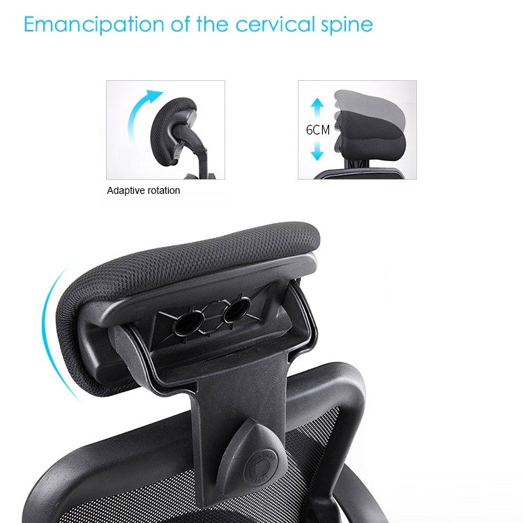 02 Household Breathable Mesh Office Computer Rotating Lounge Chair with Lifting Handrail