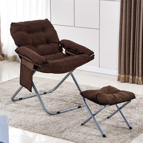 Creative Lazy Folding Sofa Living Room Single Sofa Chair Tatami Lounge Chair with Footrest