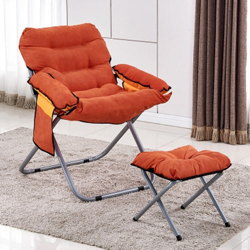 Creative Lazy Folding Sofa Living Room Single Sofa Chair Tatami Lounge Chair with Footrest