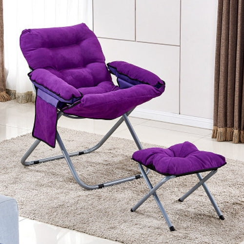 Creative Lazy Folding Sofa Living Room Single Sofa Chair Tatami Lounge Chair with Footrest