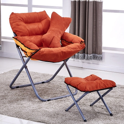 Creative Lazy Folding Sofa Living Room Single Sofa Chair Tatami Lounge Chair with Footrest / Pillow