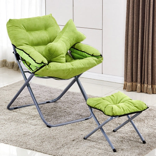 Creative Lazy Folding Sofa Living Room Single Sofa Chair Tatami Lounge Chair with Footrest / Pillow