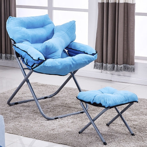 Creative Lazy Folding Sofa Living Room Single Sofa Chair Tatami Lounge Chair with Footrest / Pillow