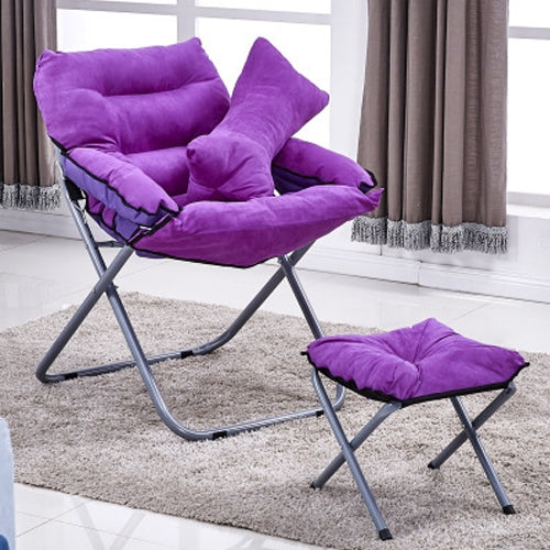 Creative Lazy Folding Sofa Living Room Single Sofa Chair Tatami Lounge Chair with Footrest / Pillow