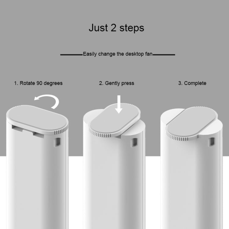 Lenuo Portable USB Charging Desktop Handheld Electric Fan, Support 3 Speed Control(White)