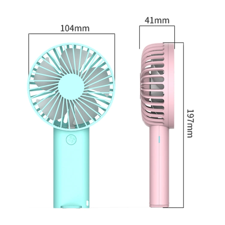 Lenuo Portable USB Charging Desktop Handheld Electric Fan, Support 3 Speed Control(White)