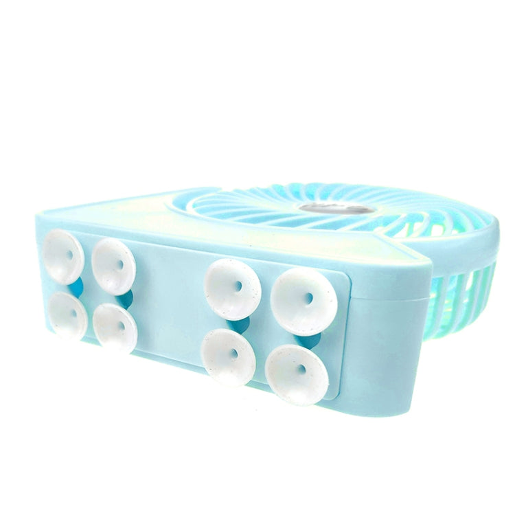 Multi-function 360 Degree Rotation Sucker Electric Fan, Support 3 Speed Control (Blue)