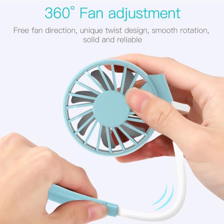 LSHOW YJK039 0.3W-1.2W Portable USB Charging Sports Mini Hanging Neck Type Universal Adjustment Fan