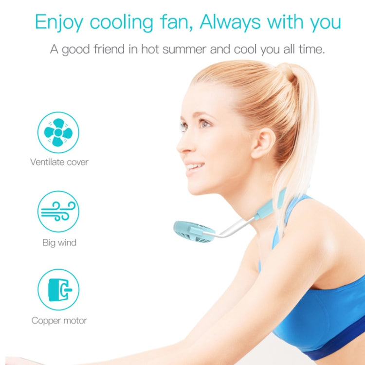 LSHOW YJK039 0.3W-1.2W Portable USB Charging Sports Mini Hanging Neck Type Universal Adjustment Fan