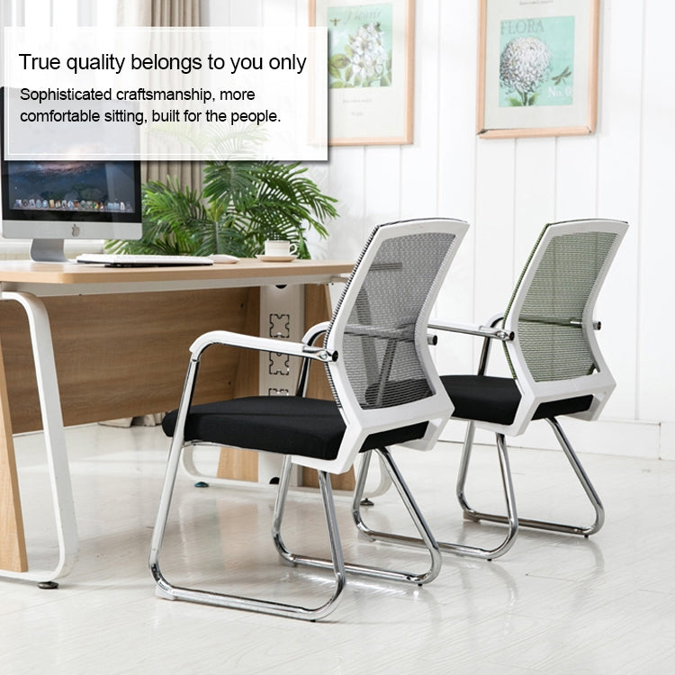 Simple Household Mesh Computer Chair Conference Chair White Frame Fixed Chair