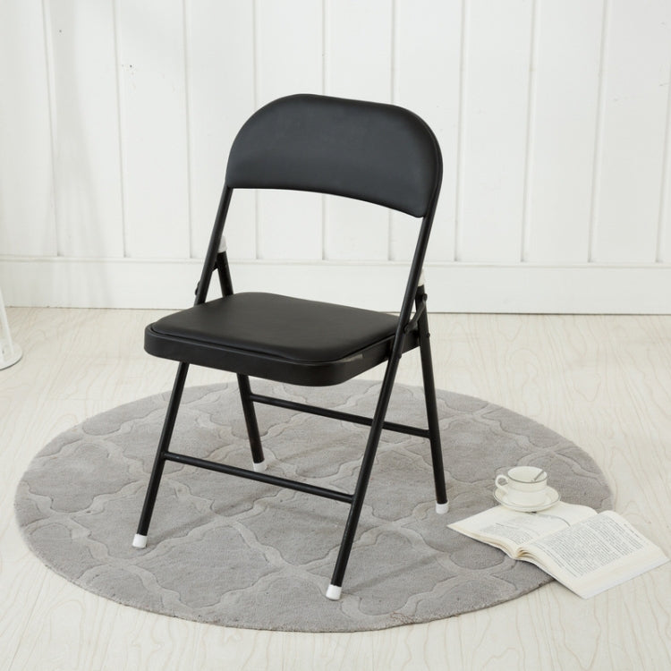 Simple Household Folding Computer Chair Conference Chair(Black)
