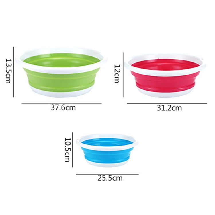 Home Portable Environmental Silicone Travel Folding Wash Basin, Size: L