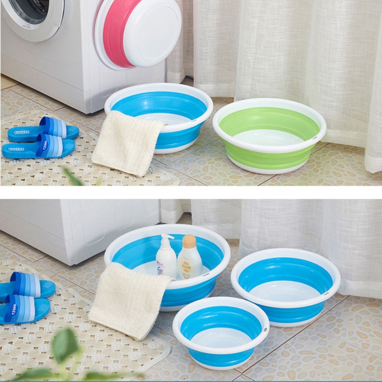 Home Portable Environmental Silicone Travel Folding Wash Basin, Size: L