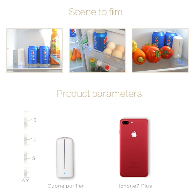 CWQ001 Mini Fresh USB Charging Air Purifier Ozone Sterilization Refrigerator Deodorizer, Standing Charger