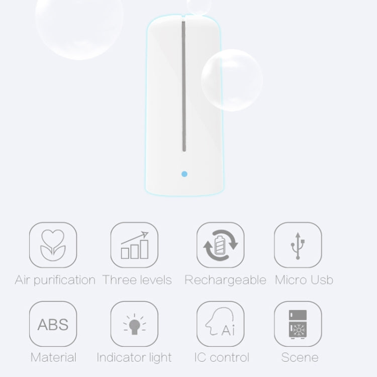 CWQ001 Mini Fresh USB Charging Air Purifier Ozone Sterilization Refrigerator Deodorizer, Standing Charger