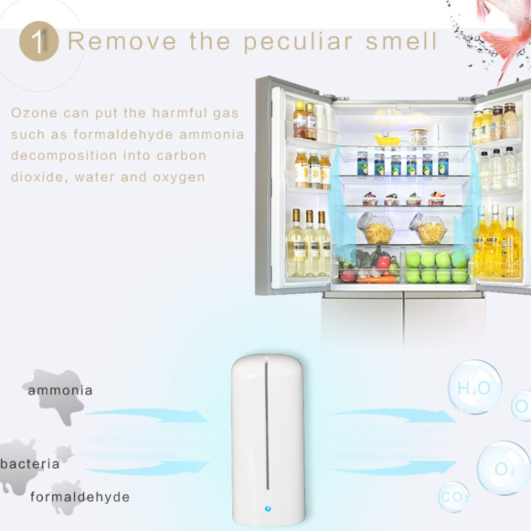 CWQ001 Mini Fresh USB Charging Air Purifier Ozone Sterilization Refrigerator Deodorizer, Standing Charger