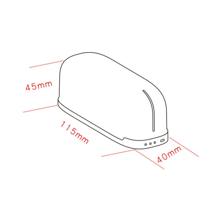 CWQ001 Mini Fresh USB Charging Air Purifier Ozone Sterilization Refrigerator Deodorizer, Horizontal Charger