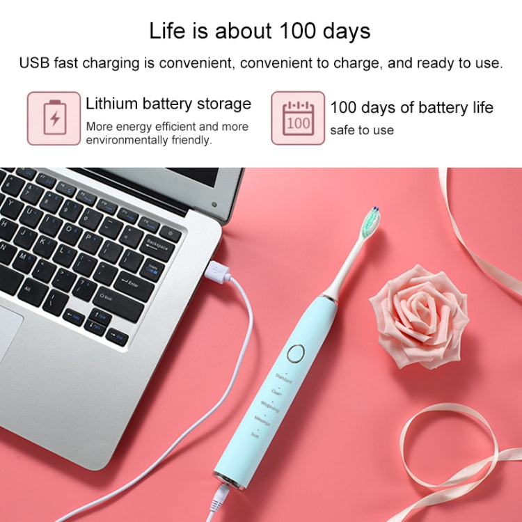 H9 Waterproof USB Charging Oral Cleaning Acoustic Wave Electric Toothbrush