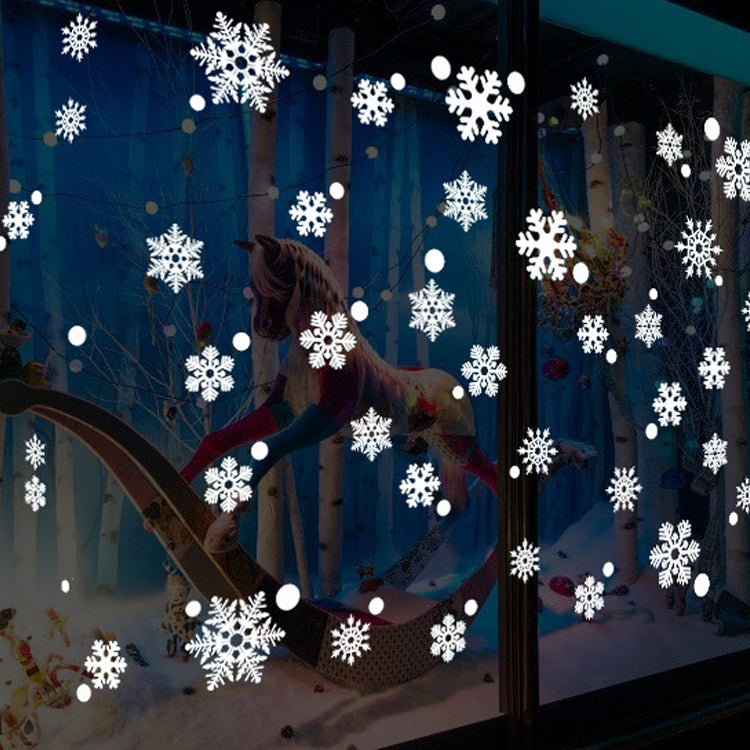 Snowflake Pattern Living Room Window Glass Door Removable Christmas Wall Sticker Decoration