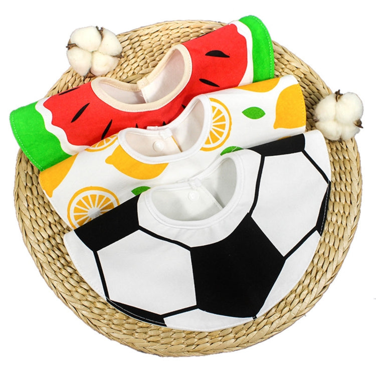 Balcherlam Baby 360 Degree Ratation Fruits Pattern Eating Bib, Size: 28*28cm, Random Style Delivery