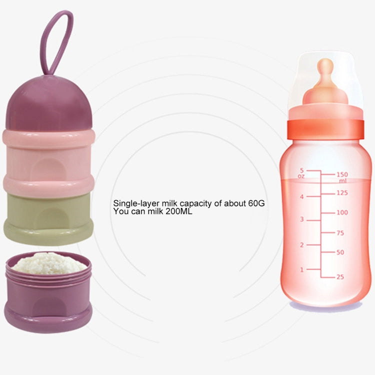 Balcherlam Portable Independent Layered Colorful Three Layers Milk Container, Random Color Delivery