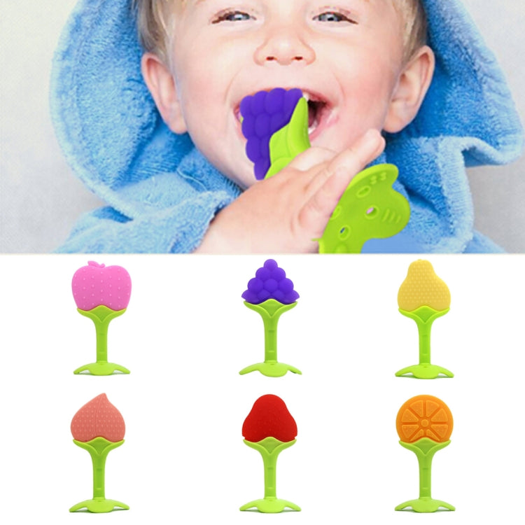 Balcherlam Baby Stereoscopic Fruits Shape Silicone Teether, Random Color Delivery