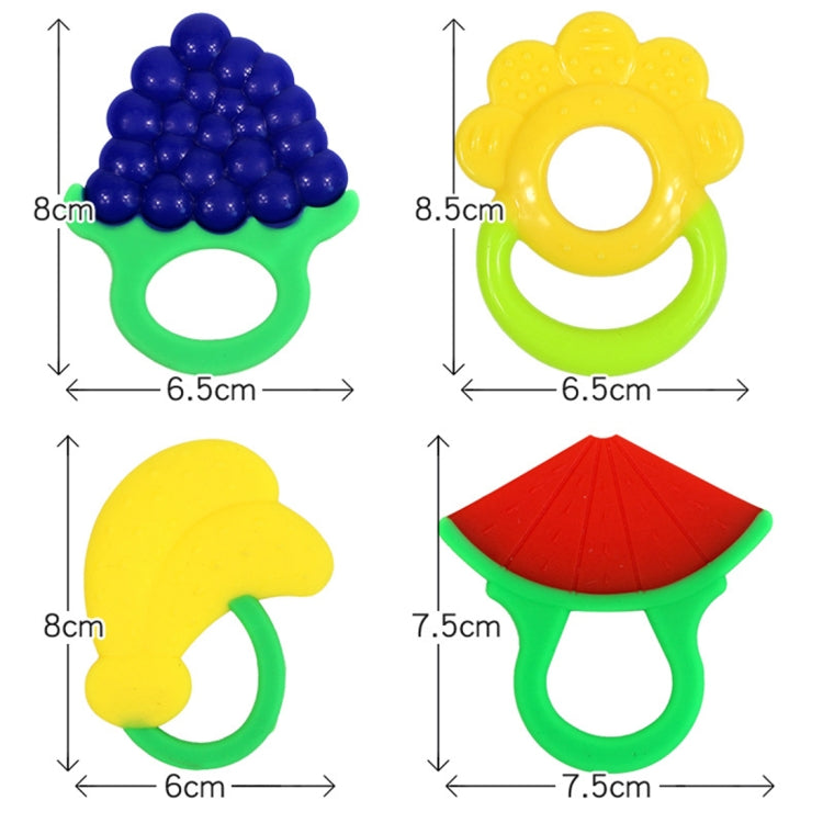 Balcherlam Baby Fruits Shape Silicone Soft Teether, Random Color Delivery