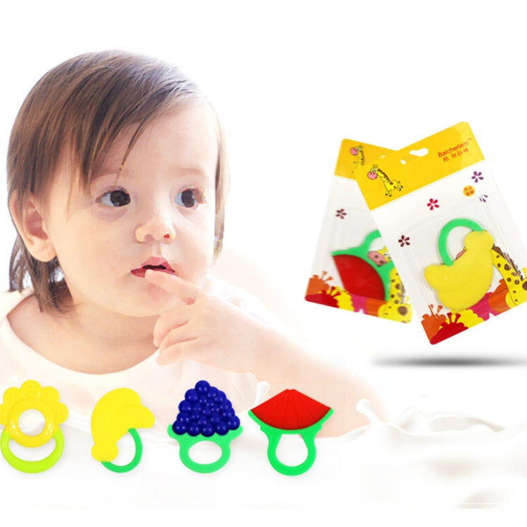 Balcherlam Baby Fruits Shape Silicone Soft Teether, Random Color Delivery