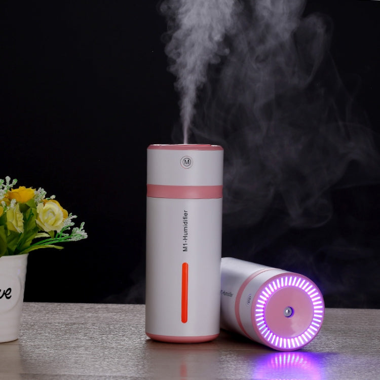 M1 2W USB Charging Portable Bottle Design Aromatherapy Humidifier with LED Colorful Light for Car / Home / Office, Water Tank Capacity: 240ml, DC 5V