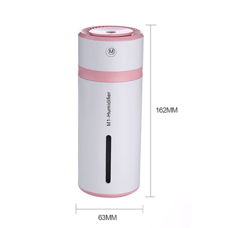 M1 2W USB Charging Portable Bottle Design Aromatherapy Humidifier with LED Colorful Light for Car / Home / Office, Water Tank Capacity: 240ml, DC 5V