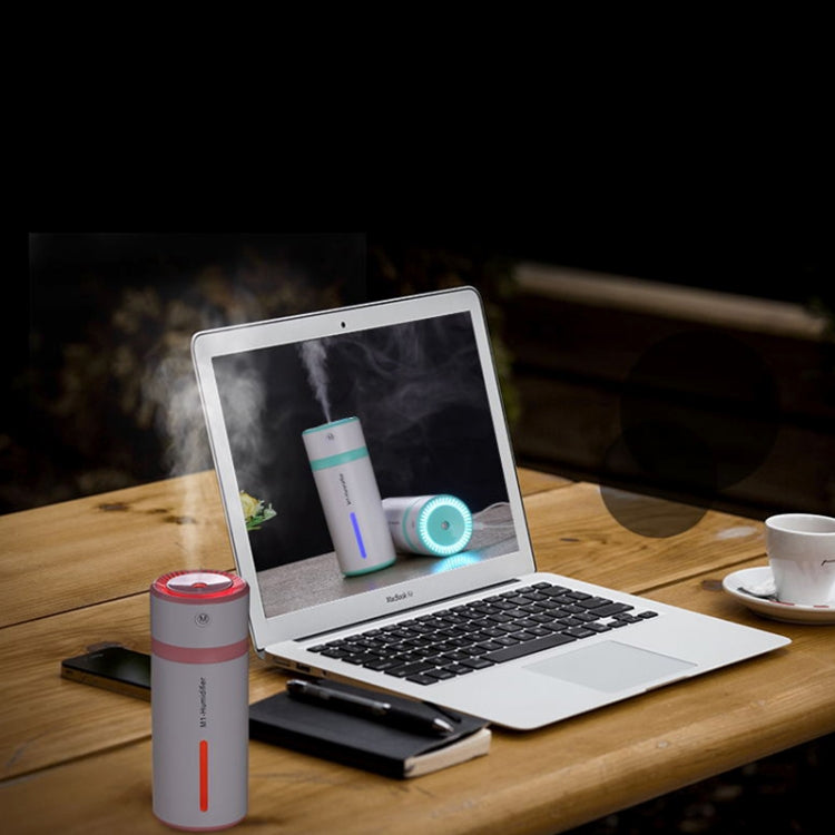 M1 2W USB Charging Portable Bottle Design Aromatherapy Humidifier with LED Colorful Light for Car / Home / Office, Water Tank Capacity: 240ml, DC 5V