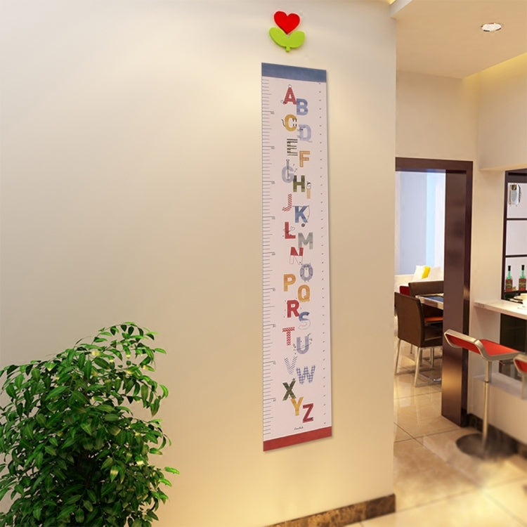 Letters Pattern Removable Folding Growth Charts Wall Sticker