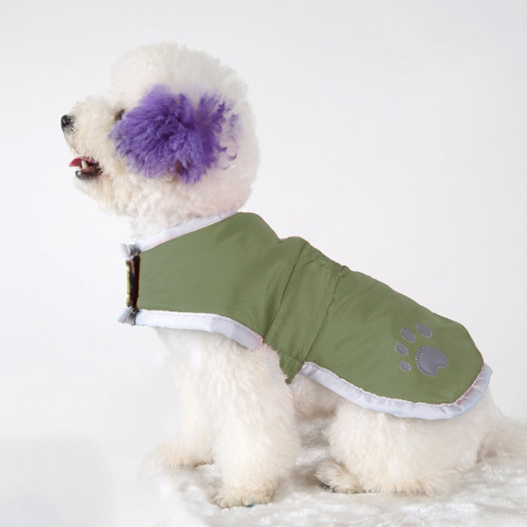 New Autumn and Winter Style Pet Dogs Cotton Garment with Reflective Tape,Size: S, Bust: 38-43cm, Neck: 26-31cm