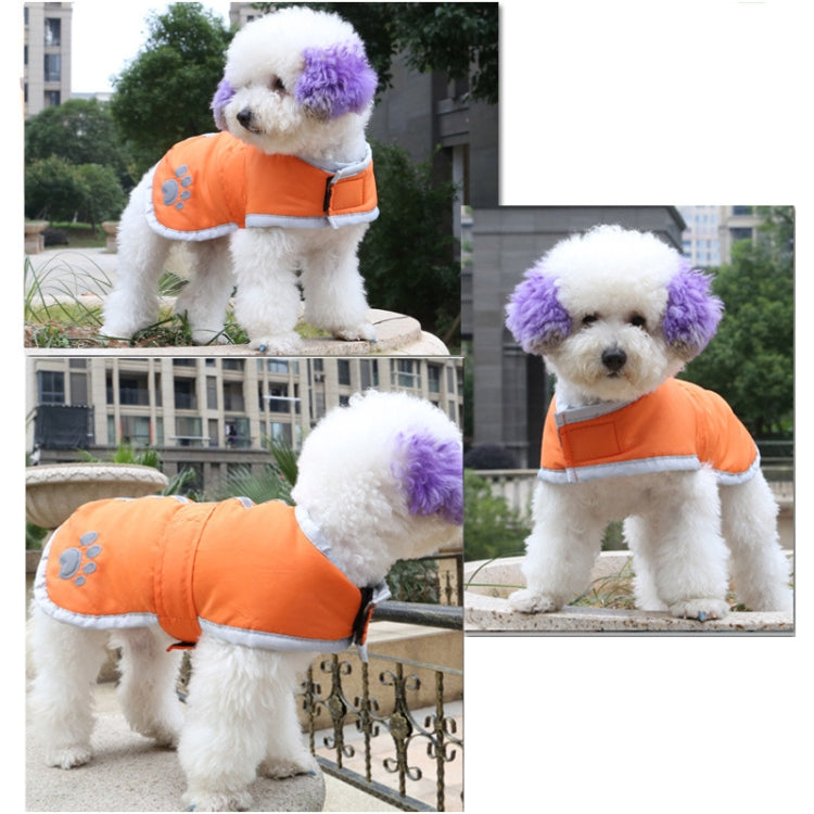 New Autumn and Winter Style Pet Dogs Cotton Garment with Reflective Tape,Size: S, Bust: 38-43cm, Neck: 26-31cm