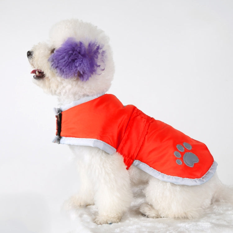 New Autumn and Winter Style Pet Dogs Cotton Garment with Reflective Tape,Size: S, Bust: 38-43cm, Neck: 26-31cm