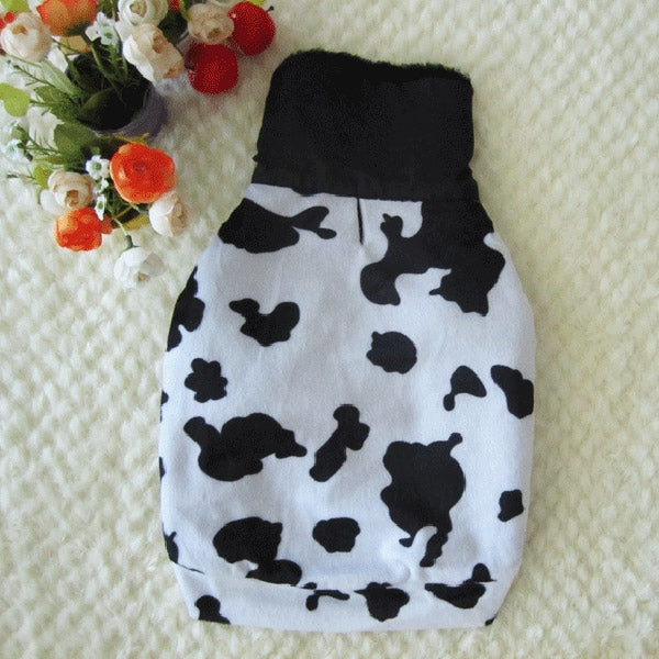 New Autumn and Winter Style Teddy Cow Pattern Pet Dog Cotton Garment Size: M, Bust: 52-59cm, Neck: 33-37cm