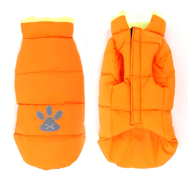 New Autumn and Winter Style Lovely Bone Pattern Pet Dog Reversible Cotton Garment Size: M, Bust: 52-59cm, Neck: 33-37cm