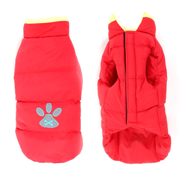 New Autumn and Winter Style Lovely Bone Pattern Pet Dog Reversible Cotton Garment Size: M, Bust: 52-59cm, Neck: 33-37cm