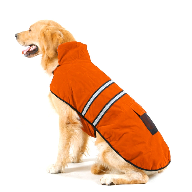 New Autumn and Winter Style Golden Retriever Labrador Pet Dog Cotton Garment with Reflective Tape,Size: M, Bust: 52-59cm, Neck: 33-37cm